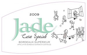 Etiquette Vignobles Lopez Château de l'Hermitage cuvée Jade vin Bordeaux supérieur 2009