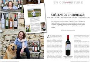 Géraldine Vignobles Lopez Gilbert & Gaillard Château de l'Hermitage vin bio Bordeaux