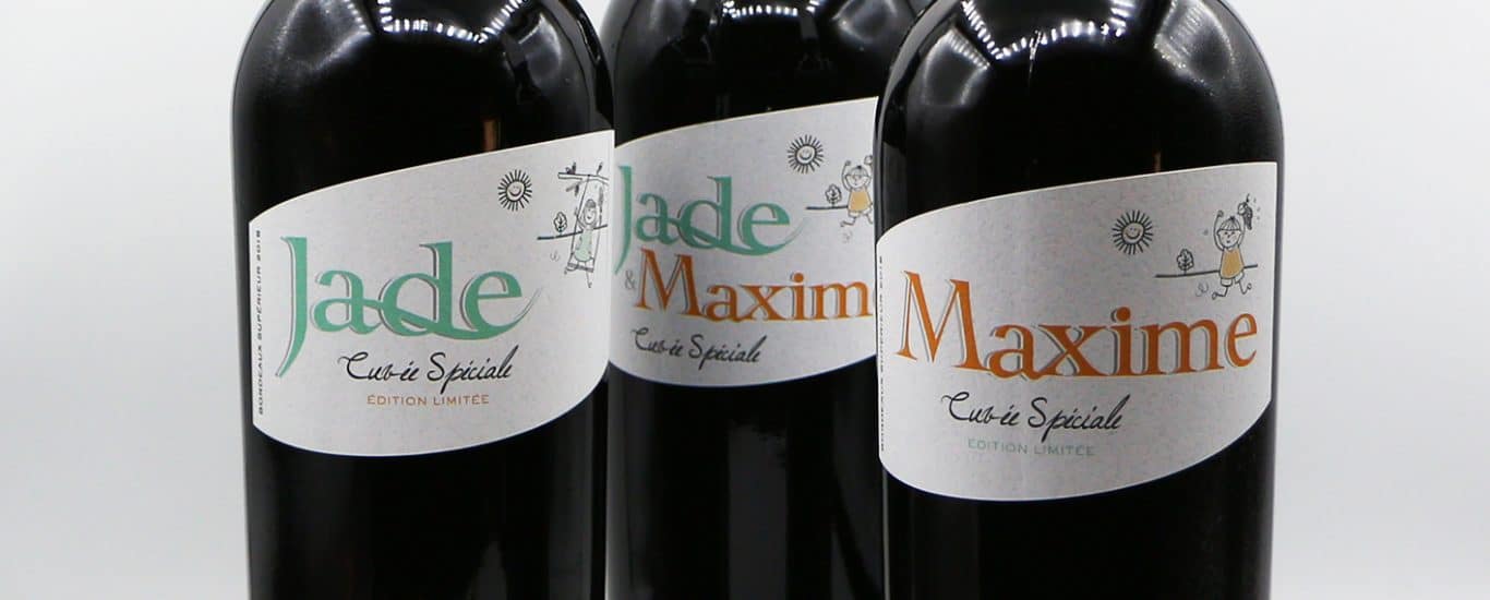 Cuvée vin bio Jade et Maxime 2015